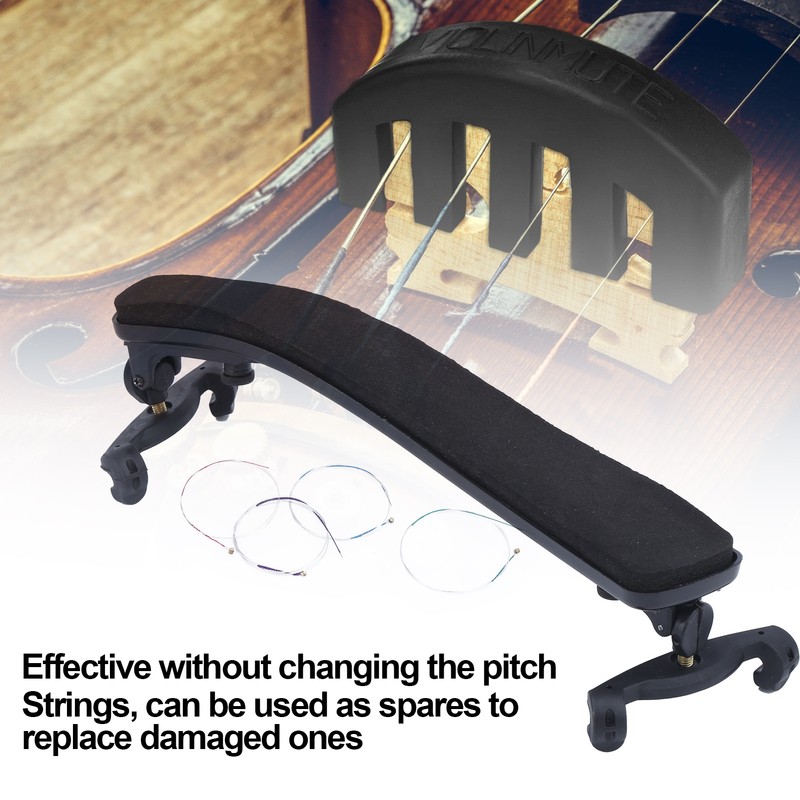 3 in 1 Violin Parts Kit Shoulder Rest Mute String