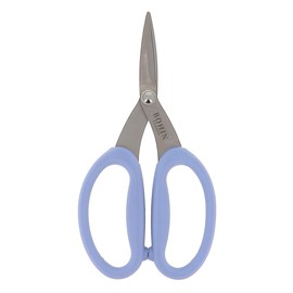 BOHIN France Micro-Serrated Sewing Scissors - Large and Soft Handle Scissors for Fabrics, Yarns and Threads, Blue, 17.5 x 5cm - 1 Piece
