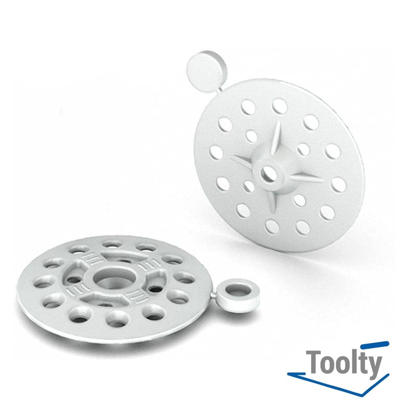 Toolty Plastic Washers - 100 Pcs of 56mm - White