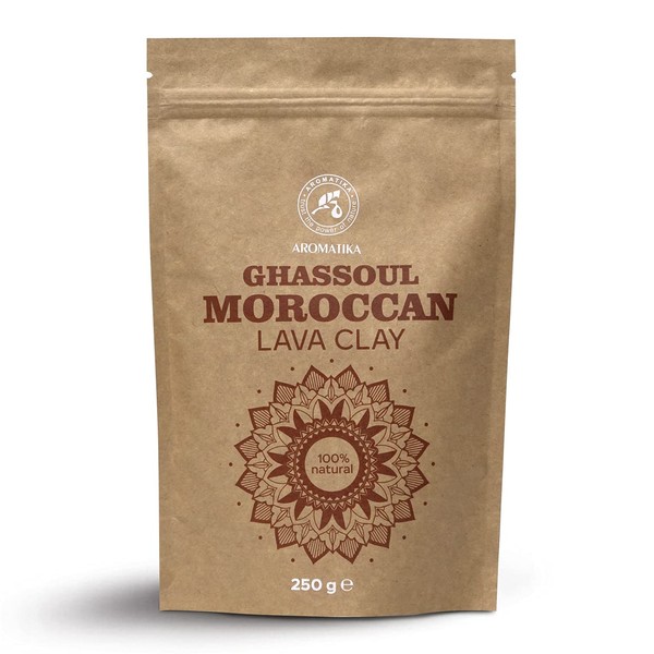Moroccan Clay 250 g – Lavaerde Ghassoul from Morocco – Ghassoul Wash Soil – Rhassoul – Cosmetic Clay for Masks and Exfoliations – Chemical-Free Facial Cleansing
