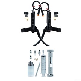 SPORTARC Electric Bicycle Brake Handle 3 Pin for E-Bike Bafang Hall Motor Hydraulic Brake 1 Pair Black Bark with 10 Tools