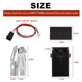 WB17T10006 Terminal Block Kit Compatible with GE Electric Stove, Range Surface Burner Plug Connector Replacement Kit Replaces AP3203326 WB17K10003 WB17T10009(4 Packs)