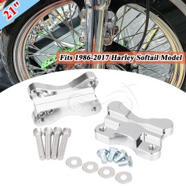 Unbranded Motorcycle Chrome CNC Front Fender Riser Spacer For Harley Softail Deluxe FLSTN