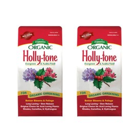 Espoma Organic Holly-Tone 4-3-4 Evergreen & Azalea Plant Food; 4lb. Bag; The Original & Best Organic Fertilizer for All Acid Loving Plants Including Azaleas, Rhododendrons & Hydrangeas; Pack of 2.