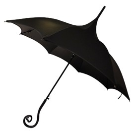 Fully Automatic Open Dark Wing Gothic Umbrella With Dramatic Heart Of Darkness Handle - Large | Victorian-Inspired Pagoda Design | 40" Waterproof & UV Protection | 8 Ribs