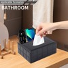 PU Leather Rectangular Tissue Box Cover - Multifunctional Tissue Box