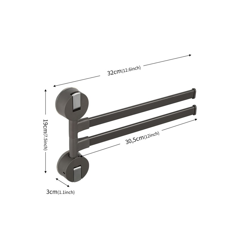 Ribelli Towel Holder No Drilling Suction Cup Design Towel Rail
