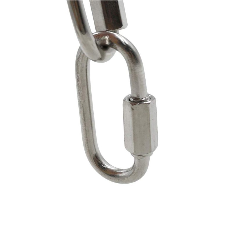 Qjaiune 24Pcs Quick Links 1/8 Inch Stainless Steel D Shape