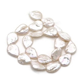 LE SKY: Perlas Barrocas Naturales de Agua Dulce, Gota, 15 x 20 mm, Sueltas, para Bricolaje y Joyería, Perlas para Hacer Aretes y Colgantes, Regalo o Venta