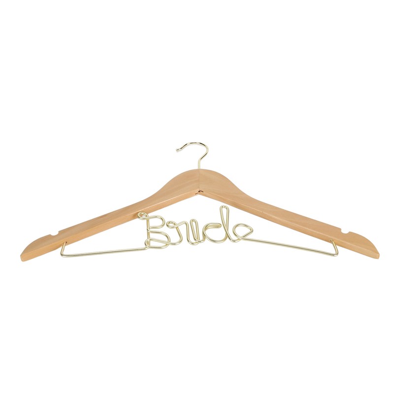 Wedding Hanger Anti Slip Wooden Clothes Hanger Iron Clothing Hanger