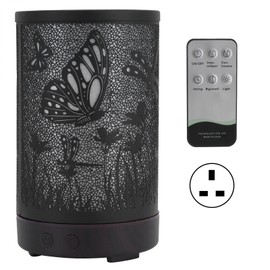 Essential Oil Diffuser 200ml 7Color LED Light Remote Control Humidifier for Home Office 100‑240VUK Plug