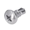 200Pcs Self Drilling Screw Stainless Steel Round Head M4.8x13 Fastener