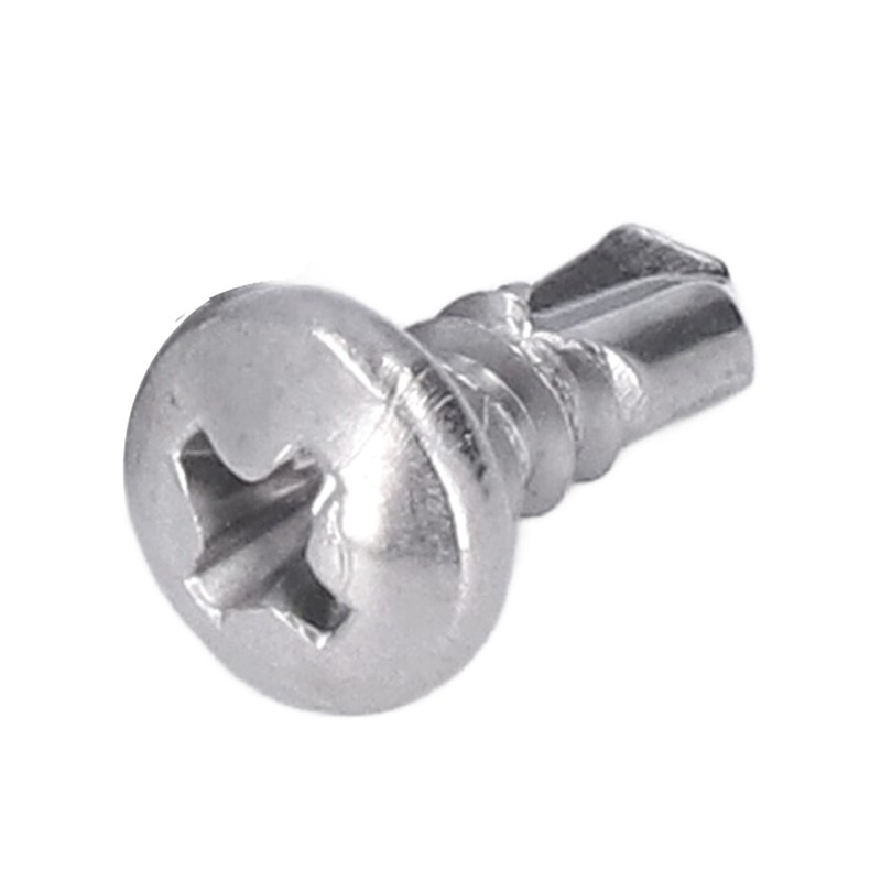 200Pcs Self Drilling Screw Stainless Steel Round Head M4.8x13 Fastener