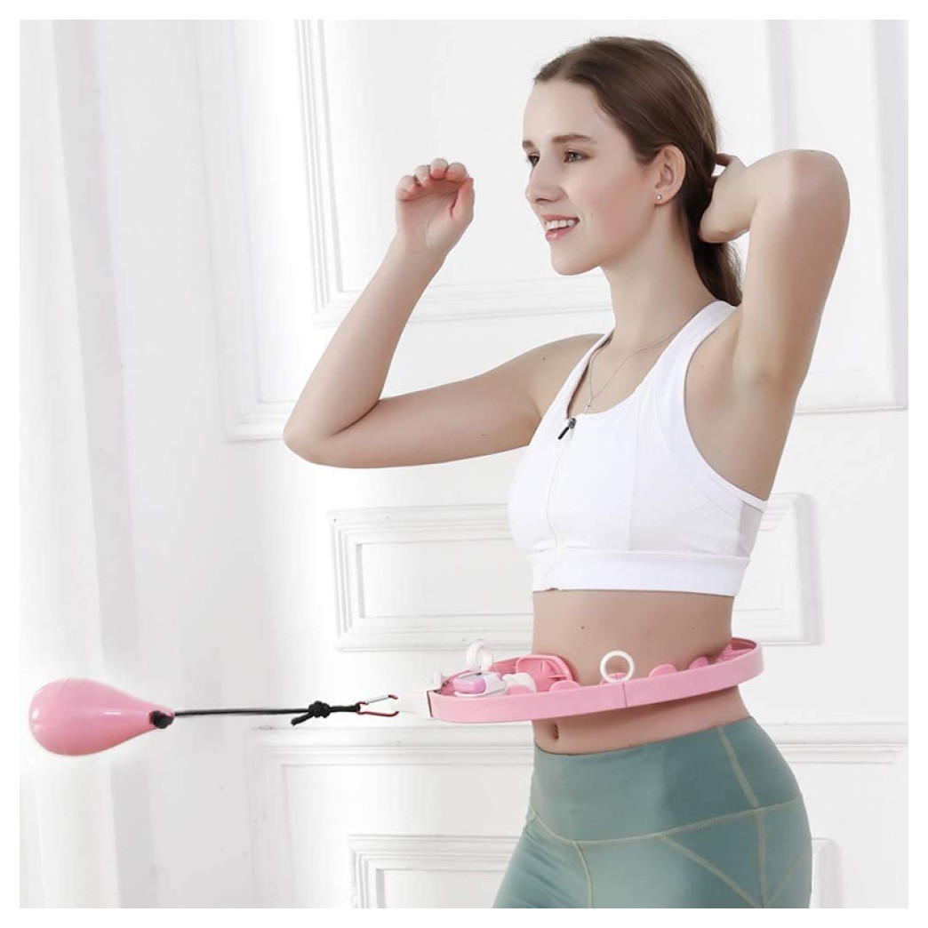 New Version Weighted Hula Hoop do not Fall, Abdomen Fitness Increase Beauty, Smart Hula Hoop with 360 Degree Massage, Can Count Rotating Laps
