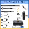 Glarks 12pcs 18MM Black High Torque Long Shaft Clock Movement
