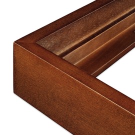 Ampersand Art Supply Floaterframe Readymade Frame for Flat and 1 1/2" Deep Wood Panel and Canvas Artwork, Paintings, Prints, and More, 12"x16", Walnut Bold