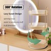 GROWSUN Spinning Makeup Organizer for Vanity 3 Tier 360 Rotating