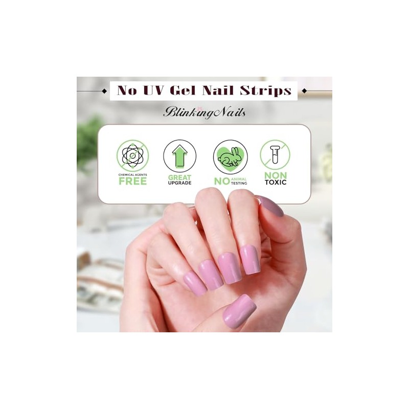 Envolturas para uñas, tiras de esmalte de uñas sin rayos