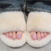 Toenail Tips 24 Pieces, Toenail Stickers, Reusable False Nails, Gel