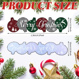 Christmas Table Runner Red and Green Buffalo Plaid Tablecloth Santa Snowflake Printed Table Cover Check Tablecloth for Xmas Home Dining Table Decoration 55.12 x 13.78 Inches (Bell Style)