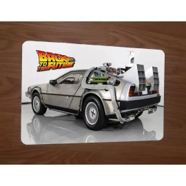 Back to the Future Delorean Car Photo 8x12 Metal Wall Sign