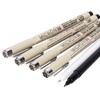6pcs Fine Tip Pens Glossy Writing 13.5cm Length Waterproof Line