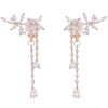 AXLUCE Women's Earrings, Cubic Zirconia, Fake Earrings, Pierced Style, Non-Hole