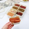 Divided Serving Tray with Lid and Handle,Snackle Box Containers with