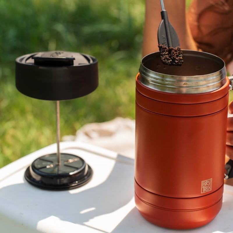 BruTrek BaseCamp Coffee Press - Double Wall Insulated Stainless Steel