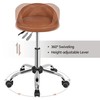 Yaheetech Height Adjustable Rolling Swivel Salon Stool Chair with Backrest