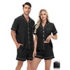 YOPUGEE Matching Pajamas For Couples Womens Summer Loungewear Set Button