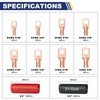 haisstronica 76PCS Copper Wire Lugs with Heat Shrink Tube 3:1