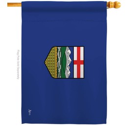 Americana H140932 Alberta Flags the World Canada Provinces Impressions Decorative Vertical House Flag 28" x 40" Printed In USA Multi-Color