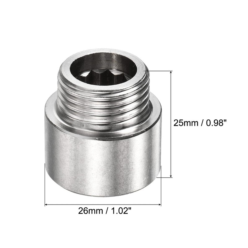 TOP-VIGOR 2Pcs Shower Head Extension Arm, 15mm Shower Arm Extender,
