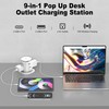 Pop Up Outlet for Countertop 3.15-inch Desk Wire Hole Insert,9-in-1