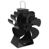 Fireplace Stove Fan 6 Blades Quiet High Temperature Resistant Heat