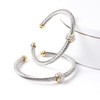 Jeolory 14K Gold Plated Rhinestone Ball Charm Adjustable Twist Stainless