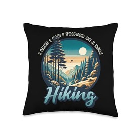 I Came I Saw I Tripped Hiking Humor Throw Pillow