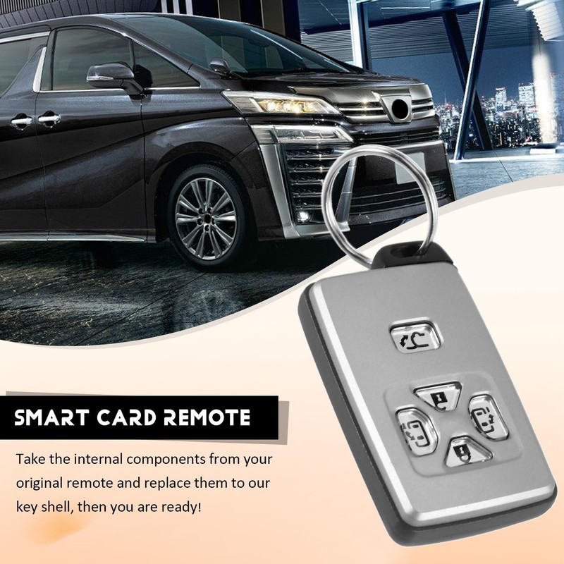 Boerunid Car Smart Card Remote Car Key Shell Case Fob
