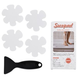 Secopad Bathtub Stickers Non-Slip, Safety Shower Treads Adhesive Appliques with Premium Scraper (White)