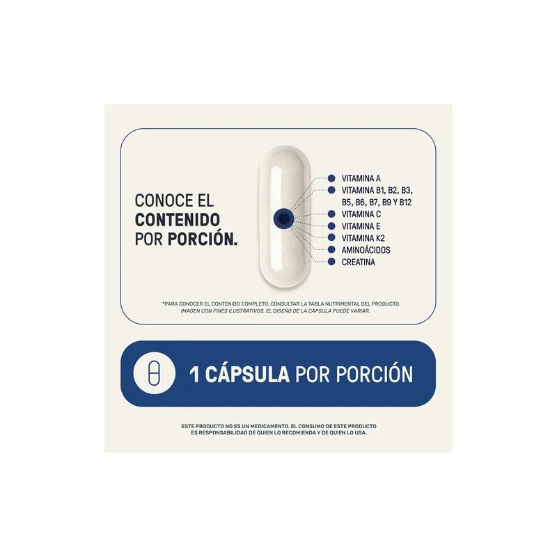 Multivitamínico Para Hombre 180 Cápsulas Sin Sabor Suplemento Alimenticio |