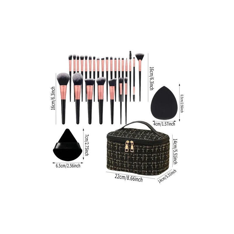 47 Brochas Maquillaje Profesional Y Herramientas Cosméticas