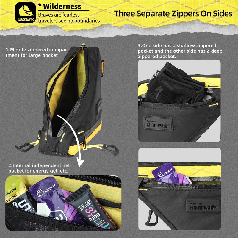 Rhinowalk Bicycle Triangular Bag 0.9L - Waterproof Frame Bag with