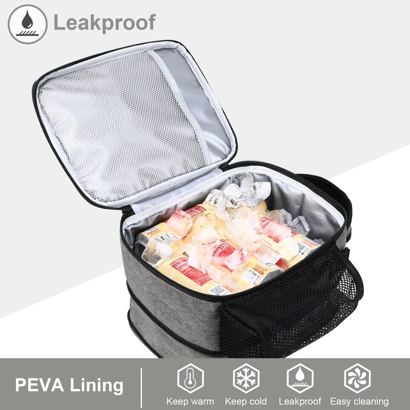 MIER Lunch Bag Small Cool Bag Expandable Cooler Bag for
