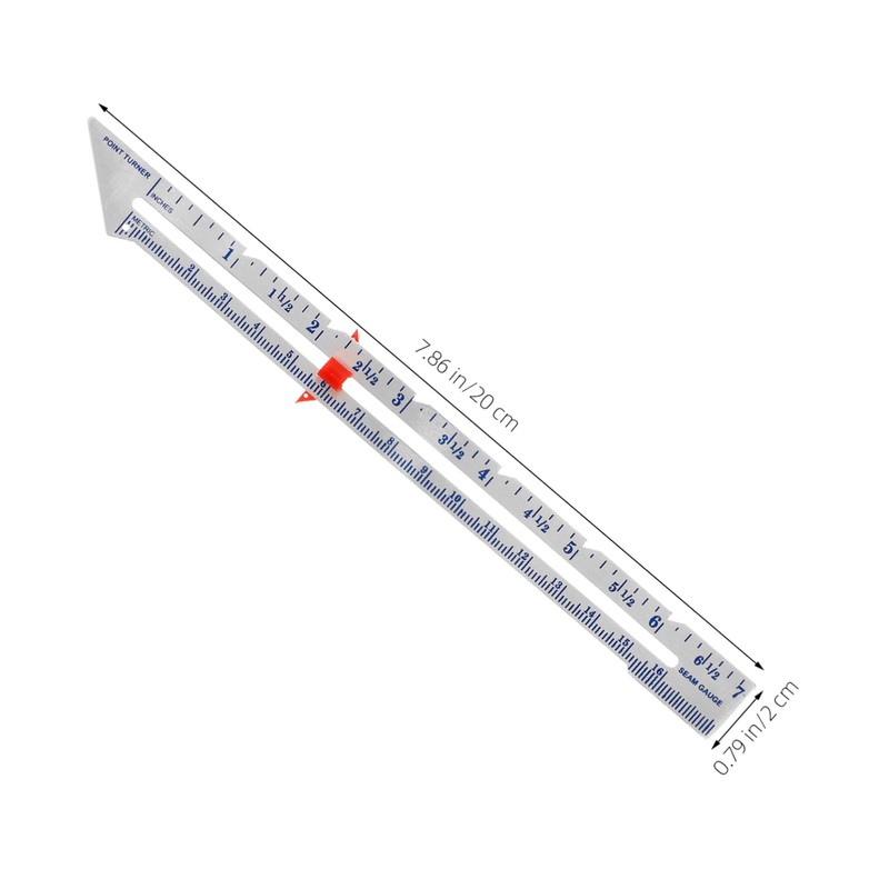 TEHAUX DIY Sewing Gauge Ruler for Measurement Markings Button Sliding