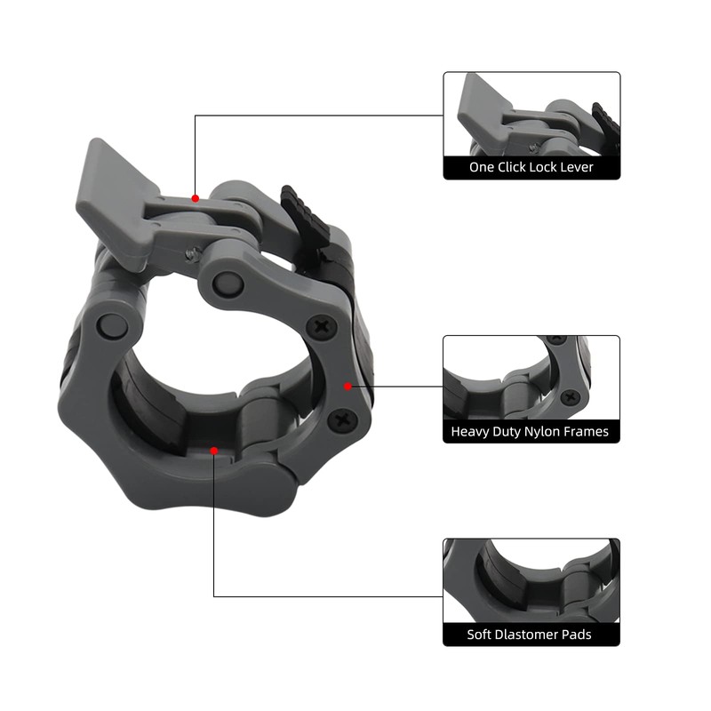 ValueHall 2" Barbell Collars- Quick Release Set of 2 Weight