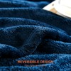 EHEYCIGA Fleece Blanket Navy Throws for Sofas Fluffy Warm Soft