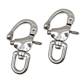Swivel Snap Shackle Quick Release Bail Rigging Sailing Boat Marine 316 Stainless Steel Clip (3-1/2 INCH-2 PCS)