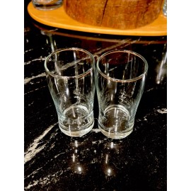 Libbey Set of 2 Libbey #223 Esquire 7 Oz Split Glass Highball Hi-ball Vintage NOS