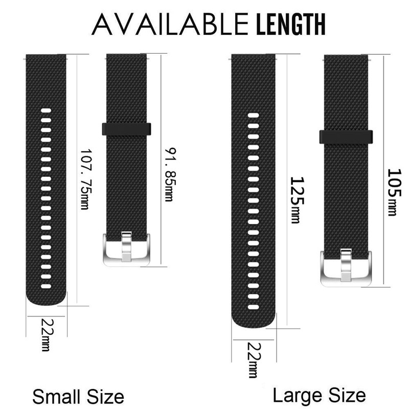 Band for Garmin Vivoactive 4, Soft Silicone Replacement Watch Band